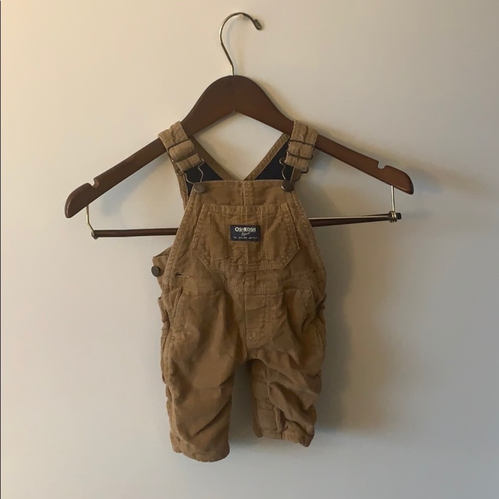 OshKosh Tan/Navy Overalls 3M